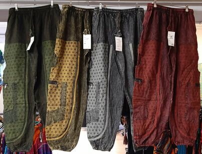 Broek katoen stone groen 