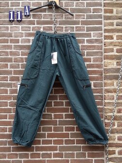 Broek katoen bies petrol