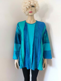 Blouse blauw BIO katoen - Liz