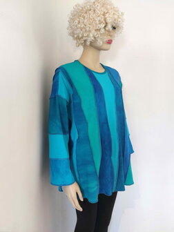 Blouse blauw BIO katoen - Liz