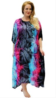 Kaftan blauw roze