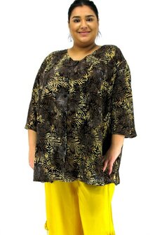 Blouse Emma bruin geel