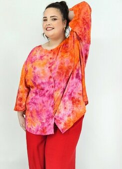 Blouse Emma oranje roze