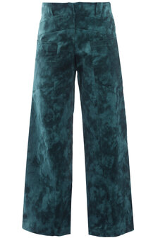 Triangle broek rib tie-dye petrol
