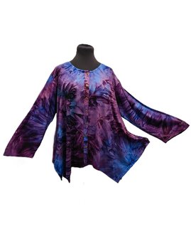 Shirt wizard tiedye paars blauw