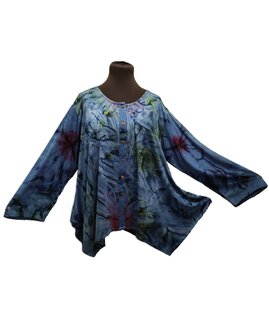 Shirt wizard tiedye blauw