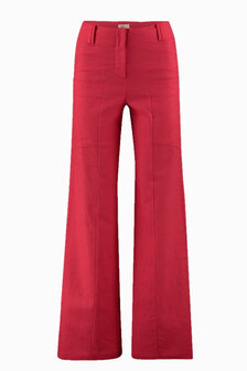 Triangle broek linnen stretch rood