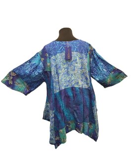 Blouse wizard batik patch blauw 2