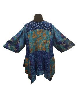 Blouse wizard batik patch blauw 3