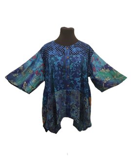 Blouse wizard batik patch blauw 3