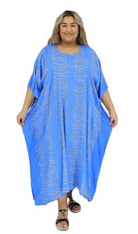 Kaftan print licht blauw