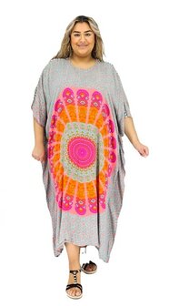 Kaftan mandala mint roze