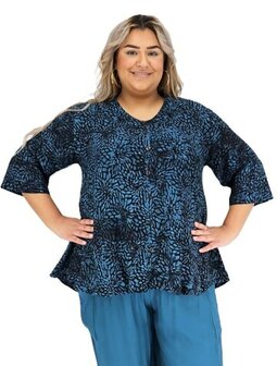 Blouse Dallas - zwart blauw
