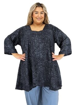 Tuniek Claire XL - zwart blauw