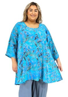 Tuniek Claire XL - turquoise grijs