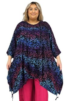 Tuniek Ebony - zwart rood blauw
