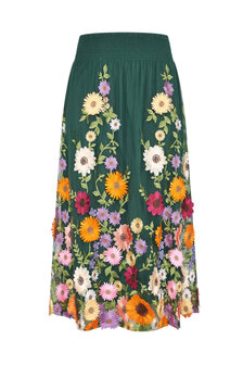 Rok lochy bloem groen
