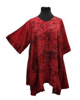 Blouse b148 batik rood