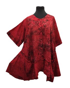 Blouse b148 batik rood