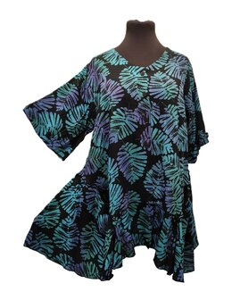 Blouse b148 batik paars blauw