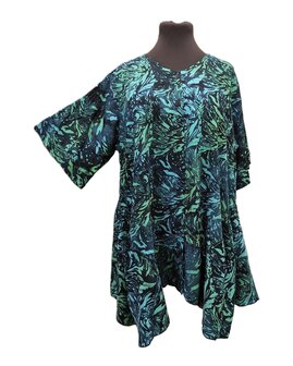 Blouse b148 batik blauw groen