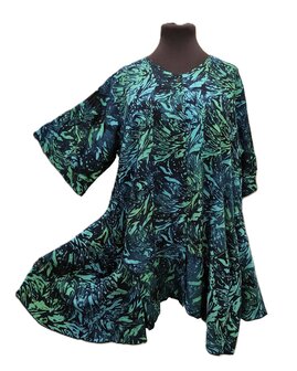 Blouse b148 batik blauw groen