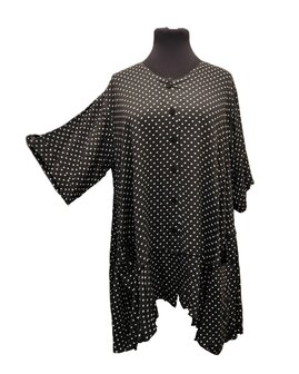 Blouse b148 batik grijs stip
