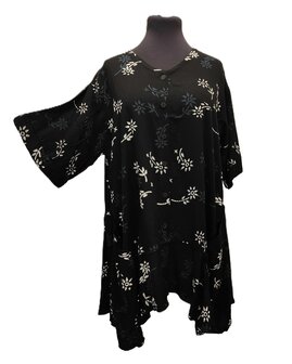 Blouse b148 batik zwart 
