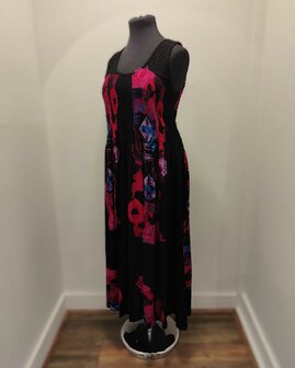 Jurk Kareta - zwart fuchsia