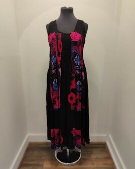 Jurk Kareta - zwart fuchsia