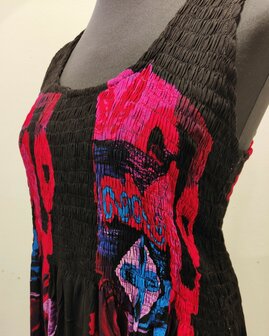 Jurk Kareta - zwart fuchsia