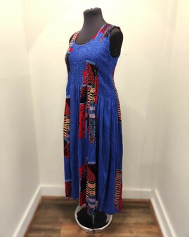 Jurk Kareta - blauw rood