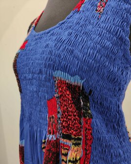 Jurk Kareta - blauw rood