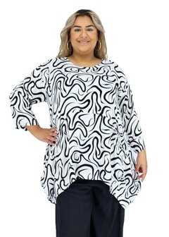 Tuniek Loes - wit zwart