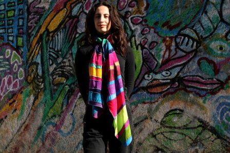 Sjaal viscose vrolijke multi kleur