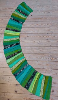 Sjaal viscose combi groen