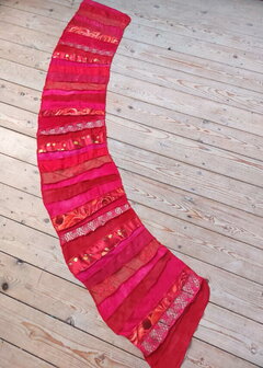 Sjaal viscose combi rood
