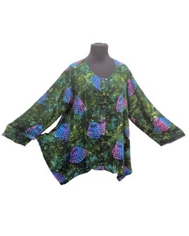 Blouse wizard batik groen shell