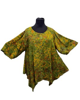 Blouse wizard batik groen geel