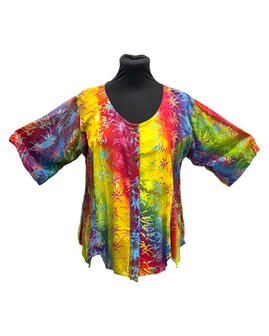 Blouse Jipsy batik regenboog