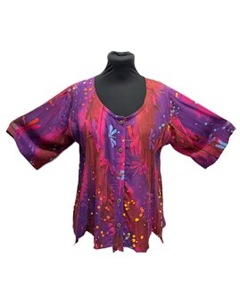 Blouse Jipsy batik fuchsia paars