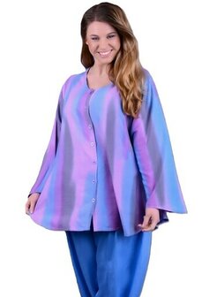 Blouse Costa roze blauw