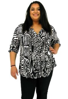 Blouse Forza zwart wit 