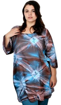 Tuniek Claire XL - Turquoise bruin