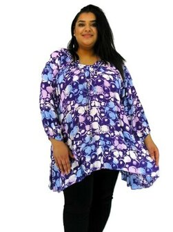 Blouse Dakota paars bellen