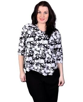 Blouse Esmee zwart wit