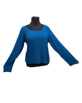 Trui Walnut petrol blauw