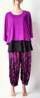 Broek Lia zwart - fuchsia