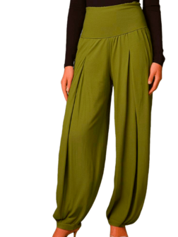 Broek Lia olijf groen