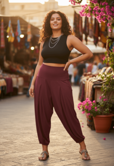 Broek Lia bordeaux